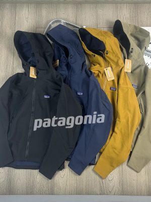 Luxury Patagonia Jackets Black Suede Breathable Style