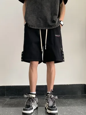 Premium Quality Balenciaga Shorts Black Washed Luxury