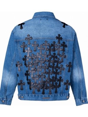 Premium Quality Chrome Hearts Jackets White Leather Washed Style