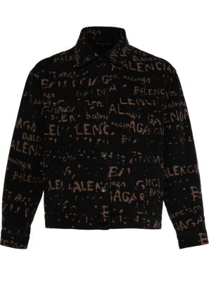 Luxury Balenciaga Jackets White Denim Washed Style