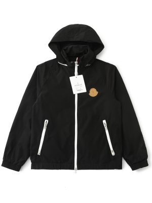 Best Selling Moncler Coats Black Nylon Logo Luxury
