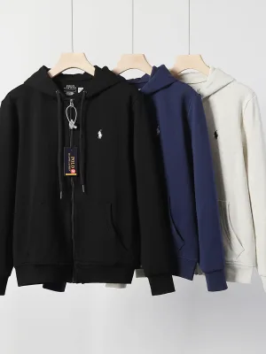 Best Selling Ralph Lauren Coat Black Cotton Logo Style