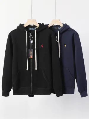 Best Selling Ralph Lauren Coat Black Fleece Logo Collection