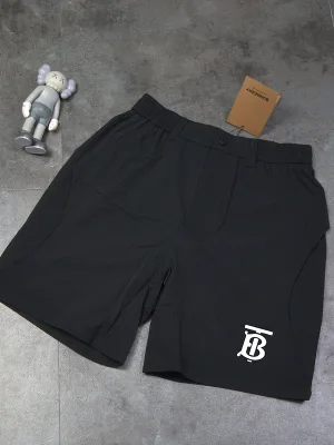 High Quality Burberry Shorts Black Casual Style