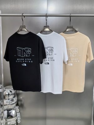 Premium Quality The North Face T-Shirt Gray Casual Style