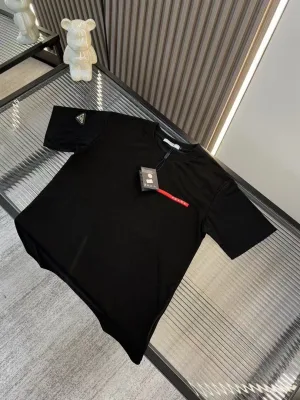 Best Selling Prada Short Sleeves Red Leather Style