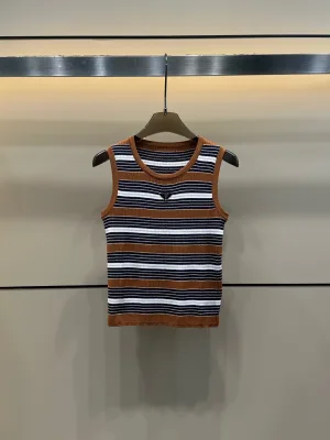 Best Selling Prada Vest Knit Striped Luxury