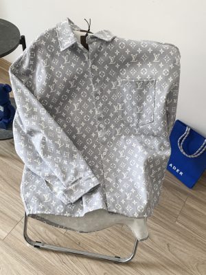 Best Selling Louis Vuitton Jackets Blue Denim Print Style