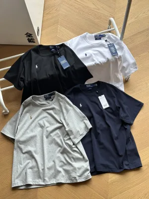Best Selling Ralph Lauren Short Sleeves White Cotton Logo Style