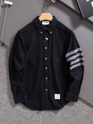 Best Selling Thom Browne Shirt Blue Denim Style
