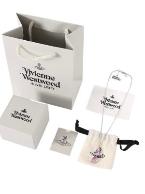 Luxury Vivienne Westwood T-Shirts Pink Rhinestone Luxury