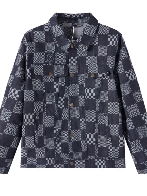 High Quality Louis Vuitton Shirts Denim Retro Collection