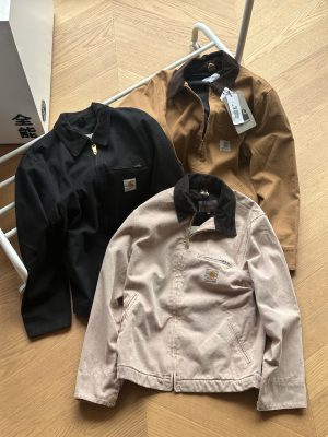 Premium Carhartt Jacket Black Cotton Washed Style