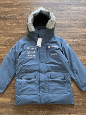 Best Selling Descente Down Jacket Grey Cotton Classic Style
