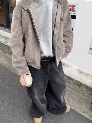 Luxury Carhartt Coat Brown Leather Retro Collection