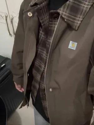 Premium Carhartt Coats Brown Patchwork Collection