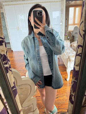 Premium Yves Saint Laurent Shirt Blue Denim Washed Style