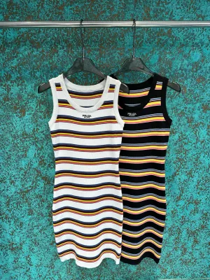 High Quality Prada Vest White Striped Collection
