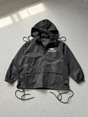 Premium Quality Balenciaga Jacket Black Nylon Logo Style