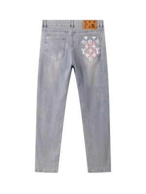 Best Selling Louis Vuitton Jeans Blue Denim Print Collection