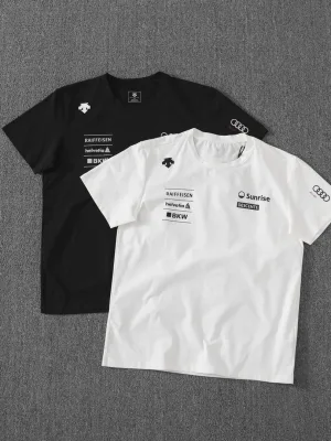 Premium Quality Descente Short Sleeves Black Breathable Luxury