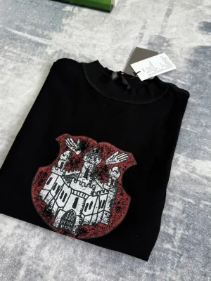 Luxury Balenciaga Short-Sleeved Shirt Black Washed Style