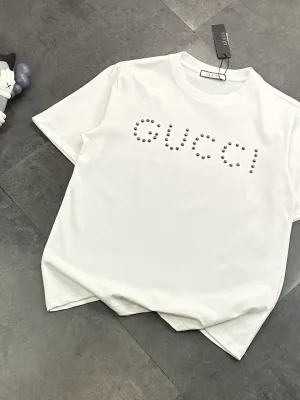 Premium Gucci Short Sleeves White Cotton Classic Luxury