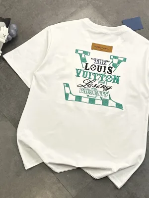 Best Selling Louis Vuitton Short Sleeves Black Cotton Embroidered Collection