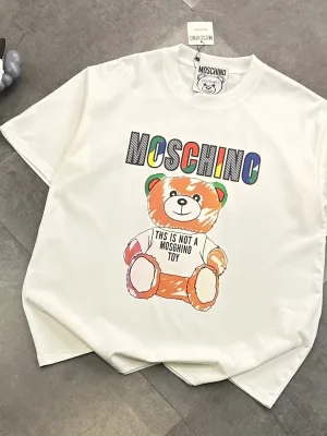 Best Selling Moschino Short Sleeves Black Cotton Elegant Collection