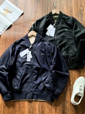 High Quality Lacoste Jacket Navy Cotton Casual Luxury
