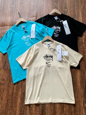 High Quality Nike Short Sleeves Blue Cotton Breathable Collection