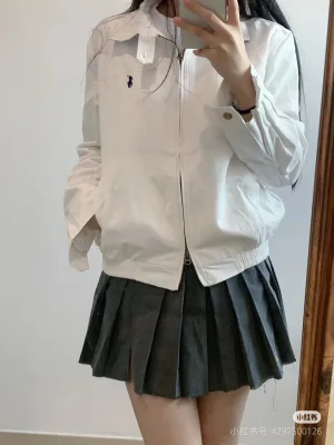 Best Selling Ralph Lauren Coat White Cotton Embroidered Style