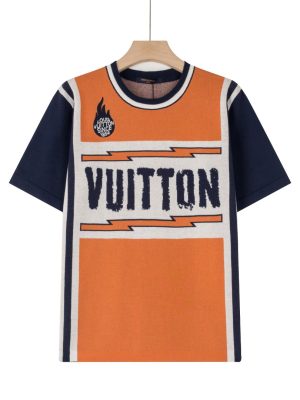 Luxury Louis Vuitton T-Shirt Wool Retro Luxury