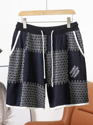 Premium Quality Louis Vuitton Shorts Blue Cotton Minimalist Style