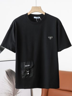 Best Selling Prada Short Sleeves White Cotton Classic Collection