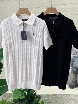 Best Selling Ralph Lauren Short Sleeves White Cotton Solid Style