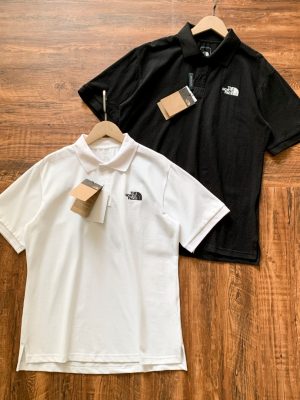 Best Selling The North Face Short-Sleeved T-Shirts Black Cotton Embroidered Collection