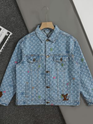 Premium Quality Louis Vuitton Jackets Blue Denim Monogram Collection